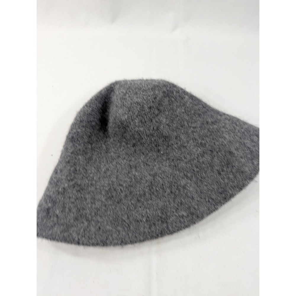 Anthropologie Taupe Gray Wool 100% Cloche Bucket Hat One Size
